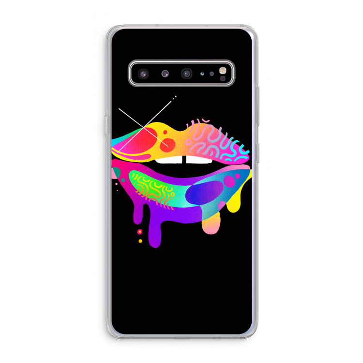 CaseCompany Lip Palette: Samsung Galaxy S10 5G Transparant Hoesje