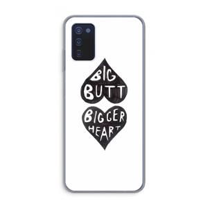 CaseCompany Big butt bigger heart: Samsung Galaxy A03s Transparant Hoesje