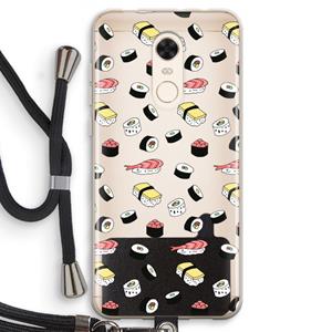 CaseCompany Sushi time: Xiaomi Redmi 5 Transparant Hoesje met koord