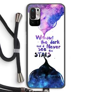 CaseCompany Stars quote: Xiaomi Redmi Note 10 5G Transparant Hoesje met koord