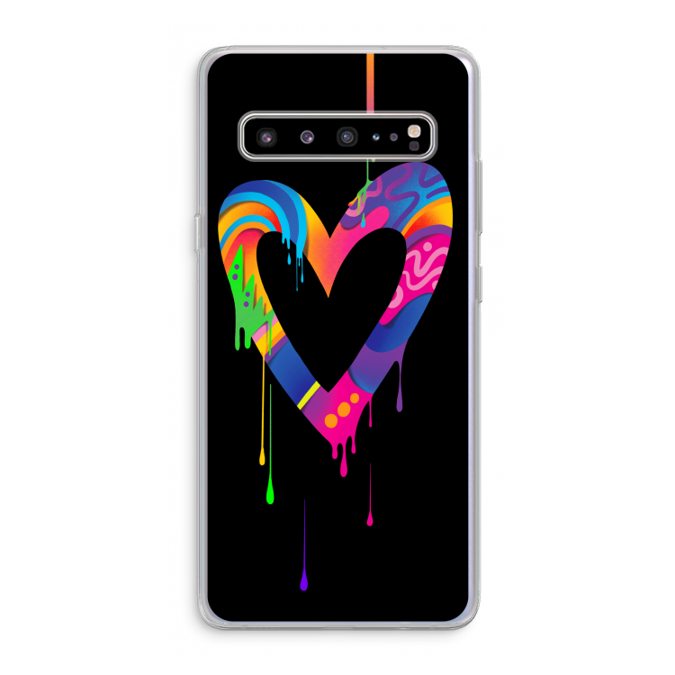 CaseCompany Melts My Heart: Samsung Galaxy S10 5G Transparant Hoesje