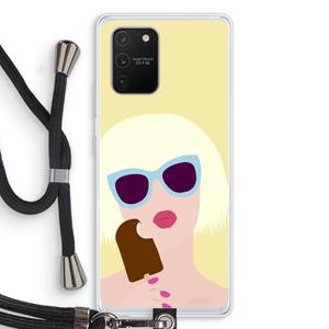 CaseCompany Ice cream: Samsung Galaxy S10 Lite Transparant Hoesje met koord