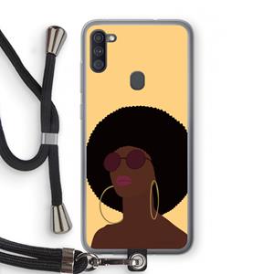 CaseCompany Golden hour: Samsung Galaxy A11 Transparant Hoesje met koord