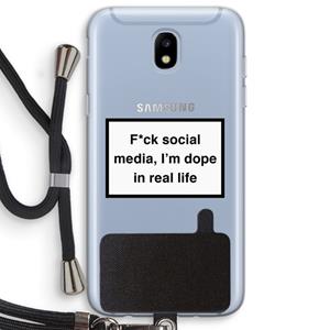 CaseCompany I'm dope: Samsung Galaxy J5 (2017) Transparant Hoesje met koord