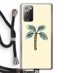 CaseCompany Palmboom: Samsung Galaxy Note 20 / Note 20 5G Transparant Hoesje met koord