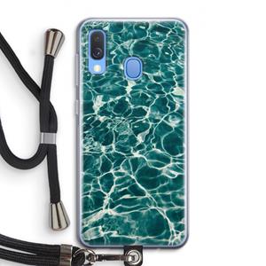 CaseCompany Weerkaatsing water: Samsung Galaxy A40 Transparant Hoesje met koord