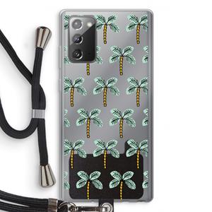 CaseCompany Paradise: Samsung Galaxy Note 20 / Note 20 5G Transparant Hoesje met koord