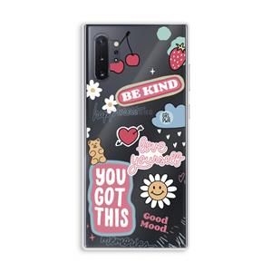 CaseCompany Positivity: Samsung Galaxy Note 10 Plus Transparant Hoesje
