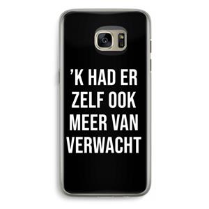CaseCompany Meer verwacht - Zwart: Samsung Galaxy S7 Edge Transparant Hoesje