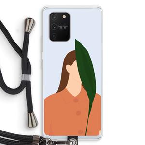 CaseCompany Leaf: Samsung Galaxy S10 Lite Transparant Hoesje met koord