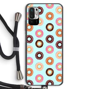 CaseCompany Donuts: Xiaomi Redmi Note 10 5G Transparant Hoesje met koord