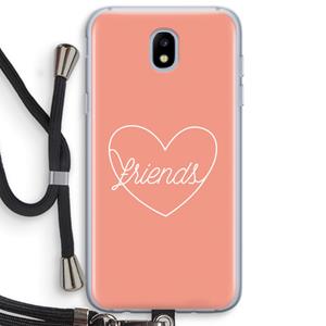 CaseCompany Friends heart: Samsung Galaxy J5 (2017) Transparant Hoesje met koord