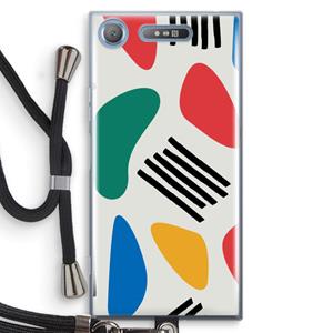 CaseCompany Illustratieve pop 1: Sony Xperia XZ1 Transparant Hoesje met koord