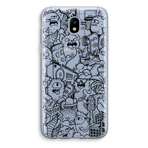 CaseCompany Vexx Black City : Samsung Galaxy J5 (2017) Transparant Hoesje
