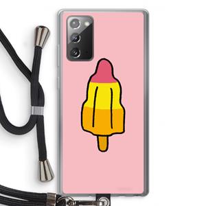 CaseCompany Raketijsje: Samsung Galaxy Note 20 / Note 20 5G Transparant Hoesje met koord