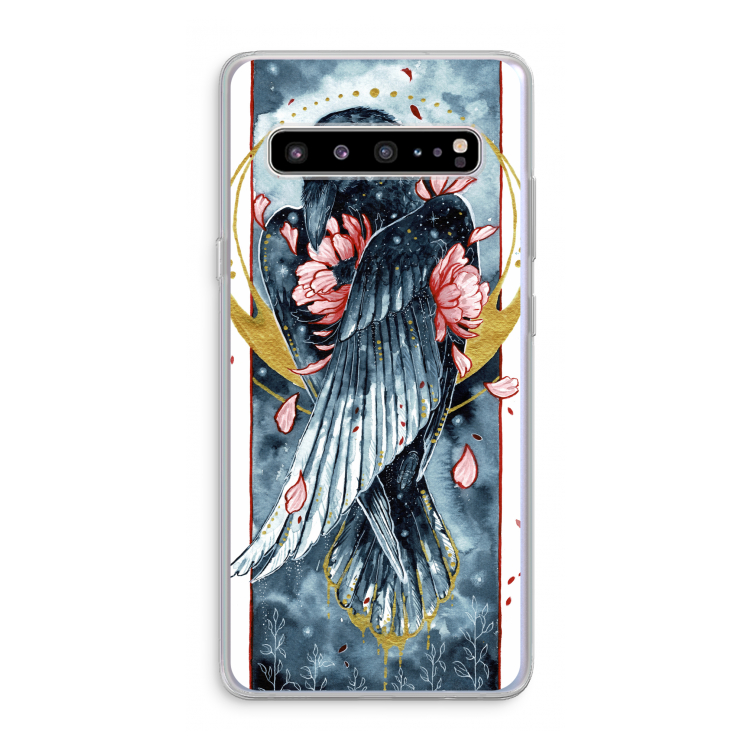 CaseCompany Golden Raven: Samsung Galaxy S10 5G Transparant Hoesje