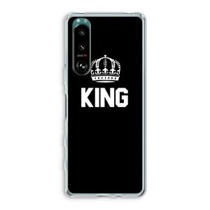 CaseCompany King zwart: Sony Xperia 5 III Transparant Hoesje