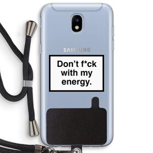 CaseCompany My energy: Samsung Galaxy J5 (2017) Transparant Hoesje met koord