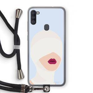 CaseCompany Incognito: Samsung Galaxy A11 Transparant Hoesje met koord