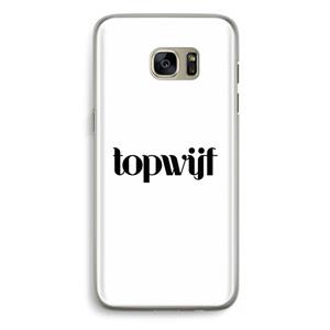 CaseCompany Topwijf Wit: Samsung Galaxy S7 Edge Transparant Hoesje