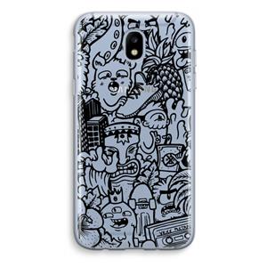 CaseCompany Vexx Black Mixtape: Samsung Galaxy J5 (2017) Transparant Hoesje
