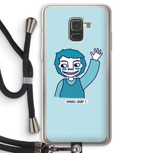 CaseCompany Zwaai: Samsung Galaxy A8 (2018) Transparant Hoesje met koord