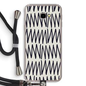 CaseCompany Marrakech Zigzag: Samsung Galaxy J4 Plus Transparant Hoesje met koord
