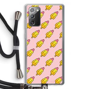CaseCompany Waterijsjes: Samsung Galaxy Note 20 / Note 20 5G Transparant Hoesje met koord