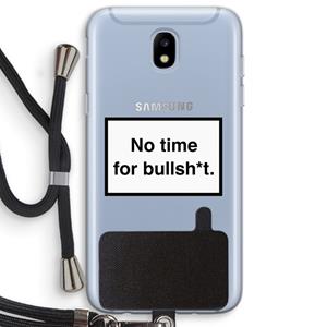CaseCompany No time: Samsung Galaxy J5 (2017) Transparant Hoesje met koord