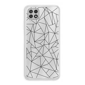 CaseCompany Geometrische lijnen zwart: Samsung Galaxy A22 4G Transparant Hoesje