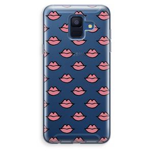 CaseCompany Lipjes: Samsung Galaxy A6 (2018) Transparant Hoesje