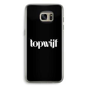 CaseCompany Topwijf Zwart: Samsung Galaxy S7 Edge Transparant Hoesje
