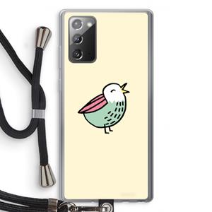 CaseCompany Birdy: Samsung Galaxy Note 20 / Note 20 5G Transparant Hoesje met koord
