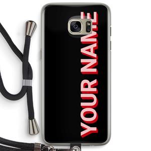CaseCompany Namecase: Samsung Galaxy S7 Edge Transparant Hoesje met koord