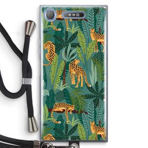 CaseCompany Luipaard 2: Sony Xperia XZ1 Transparant Hoesje met koord