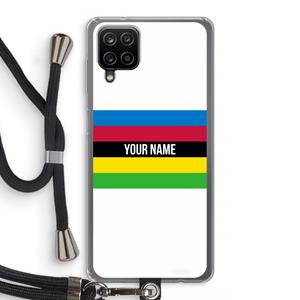 CaseCompany WK Wielrennen: Samsung Galaxy A12 Transparant Hoesje met koord