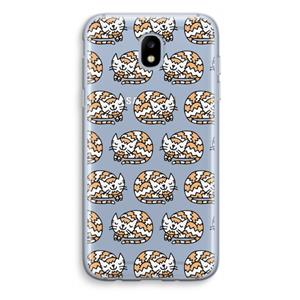 CaseCompany Slapende poes: Samsung Galaxy J5 (2017) Transparant Hoesje