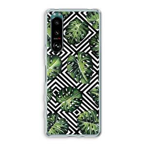 CaseCompany Geometrische jungle: Sony Xperia 5 III Transparant Hoesje