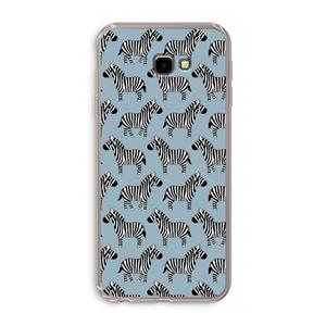 CaseCompany Zebra: Samsung Galaxy J4 Plus Transparant Hoesje
