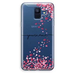 CaseCompany Hartjes en kusjes: Samsung Galaxy A6 (2018) Transparant Hoesje
