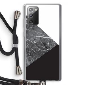 CaseCompany Combinatie marmer: Samsung Galaxy Note 20 / Note 20 5G Transparant Hoesje met koord