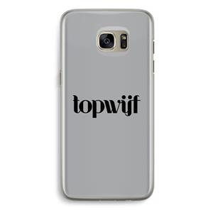 CaseCompany Topwijf Grijs Zwart: Samsung Galaxy S7 Edge Transparant Hoesje