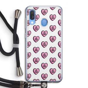 CaseCompany GIRL POWER: Samsung Galaxy A40 Transparant Hoesje met koord