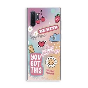 CaseCompany Positivity: Samsung Galaxy Note 10 Plus Transparant Hoesje