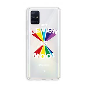 CaseCompany Het Leven Is Mooi: Galaxy A51 4G Transparant Hoesje