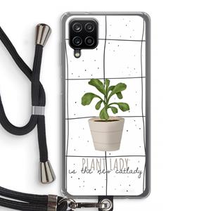 CaseCompany Kamerplant op vensterruit: Samsung Galaxy A12 Transparant Hoesje met koord