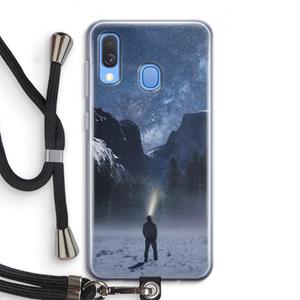 CaseCompany Wanderlust: Samsung Galaxy A40 Transparant Hoesje met koord