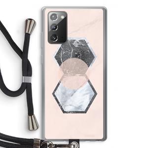 CaseCompany Creatieve toets: Samsung Galaxy Note 20 / Note 20 5G Transparant Hoesje met koord