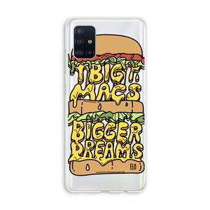 CaseCompany Big Macs Bigger Dreams: Galaxy A51 4G Transparant Hoesje