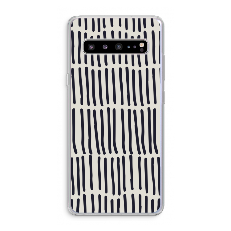 CaseCompany Moroccan stripes: Samsung Galaxy S10 5G Transparant Hoesje